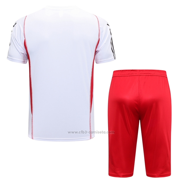 Chandal del Flamengo Manga Corta 2023-2024 Blanco - Pantalon Corto